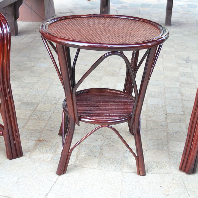 藤制小茶几边几角几 床边桌 户外阳台圆桌茶几茶桌客厅庭院会客桌