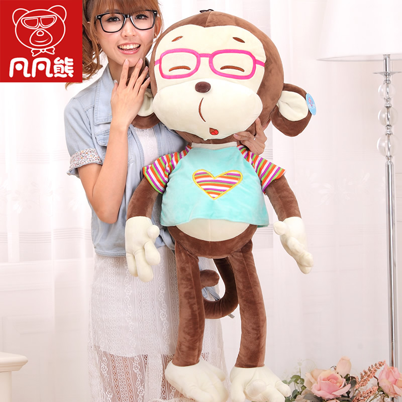 猴子毛绒玩具大号布娃娃可爱女孩儿童玩偶抱枕大嘴猴公仔生日礼物