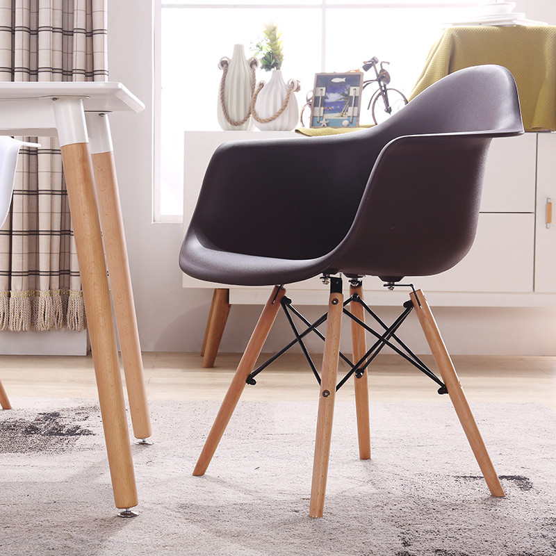 伊姆斯椅塑料椅子时尚现代简约书桌靠背椅凳子家用电脑椅休闲餐椅