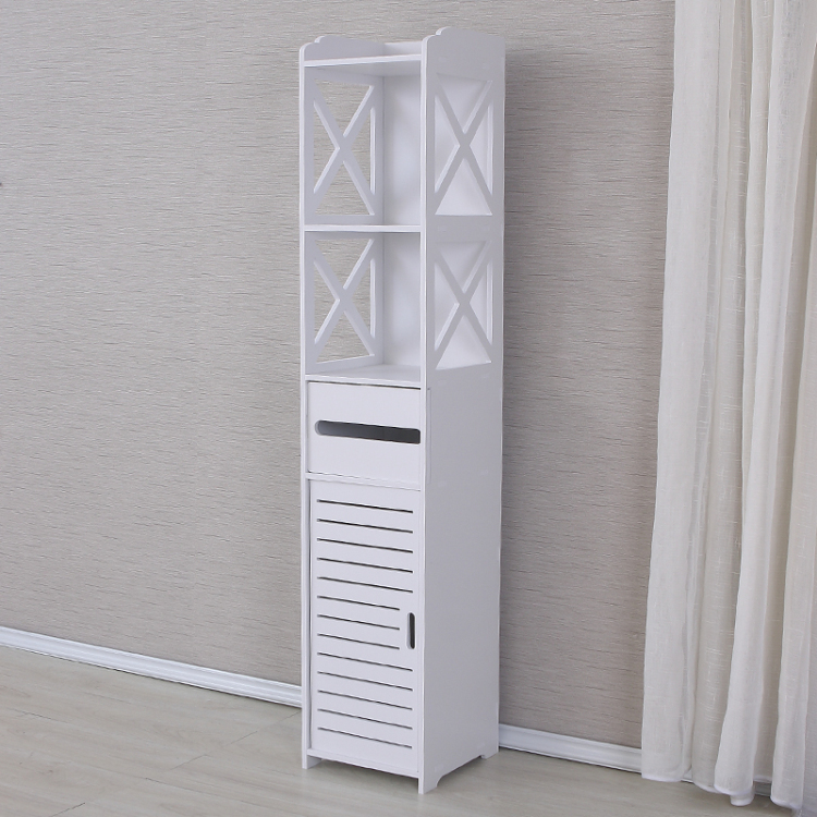 浴室边柜防水收纳卫生间储物架马桶纸巾窄柜夹缝侧柜厕所整理置物