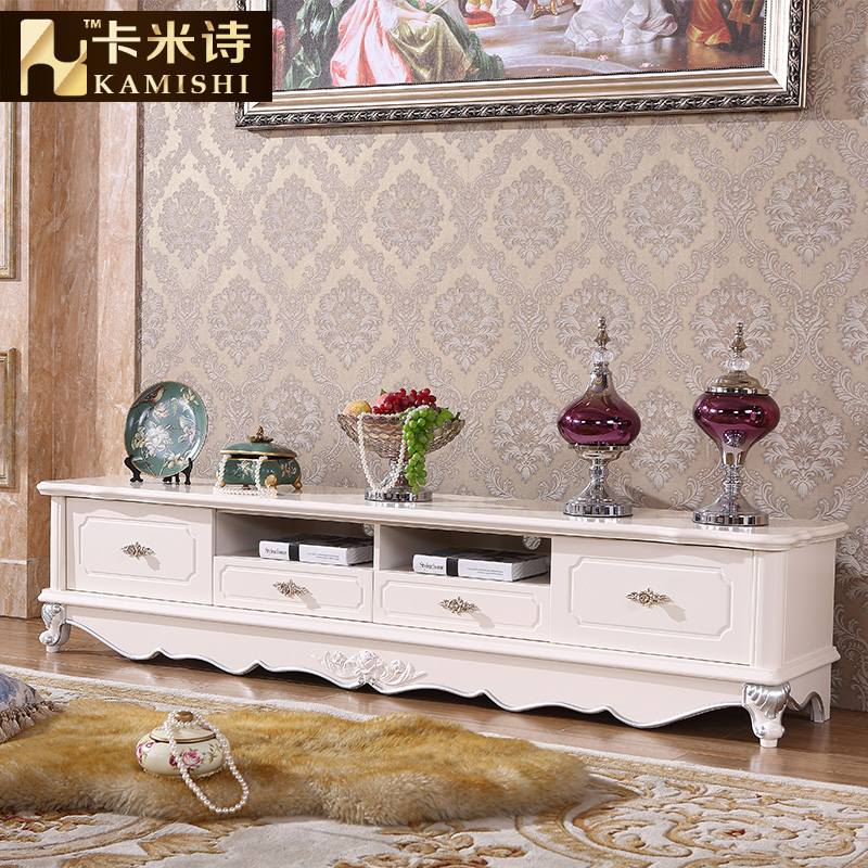 电视柜烤漆白色欧式特价简约现代电视机柜子田园宜家卧室客厅地柜