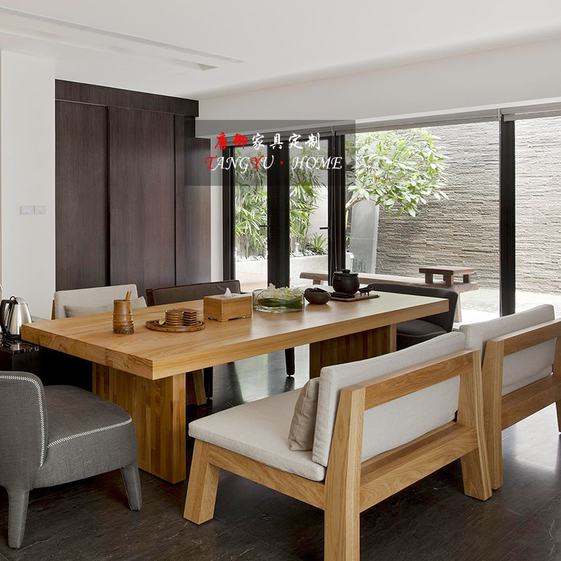 个性定制简约现代泡茶桌椅组合实木功夫泡茶台茶桌客厅茶几会议桌