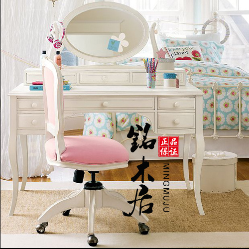 法式实木家具  美式乡村简欧田园高端定制实木梳妆台/写字台