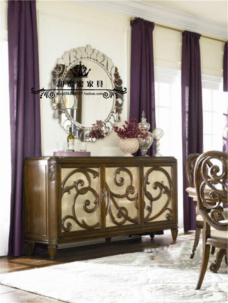 美式乡村实木家具 法式复古新古典地中海高端定制梳妆台斗柜