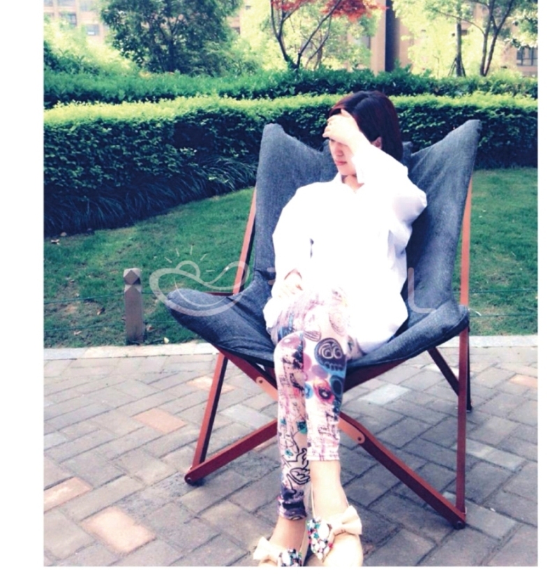 外出休闲必备高档榉木实木蝴蝶椅折叠椅子半躺椅便携免装新品包邮