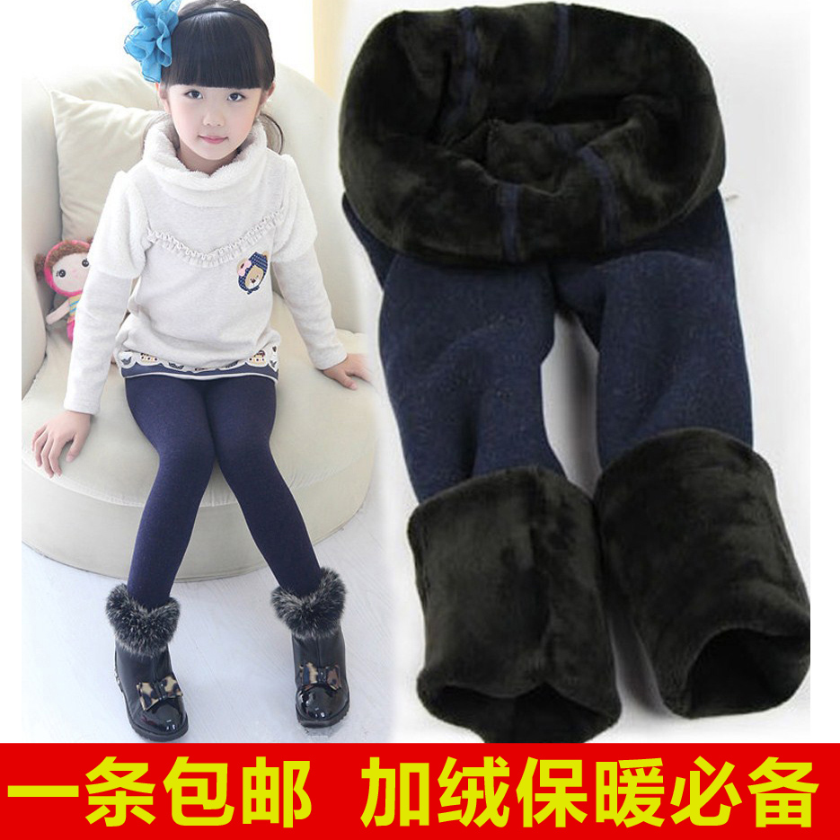 女童装秋冬季新款连裤袜韩版儿童宝宝加绒加厚小童打底裤棉裤包邮