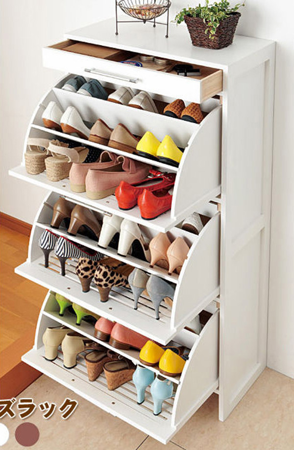 实木环保家具百叶门翻转式鞋柜鞋子柜子家居鞋柜鞋柜鞋架出口日本