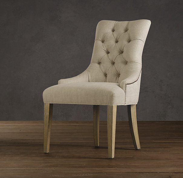 美式餐椅欧式法式复古做旧实木椅单人椅酒店会所实木家具拉扣书椅