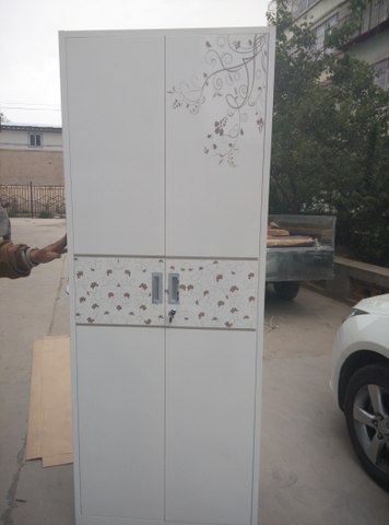 王梓钢制印花家用更衣柜铁皮柜带锁被褥柜儿童衣柜厂家直销