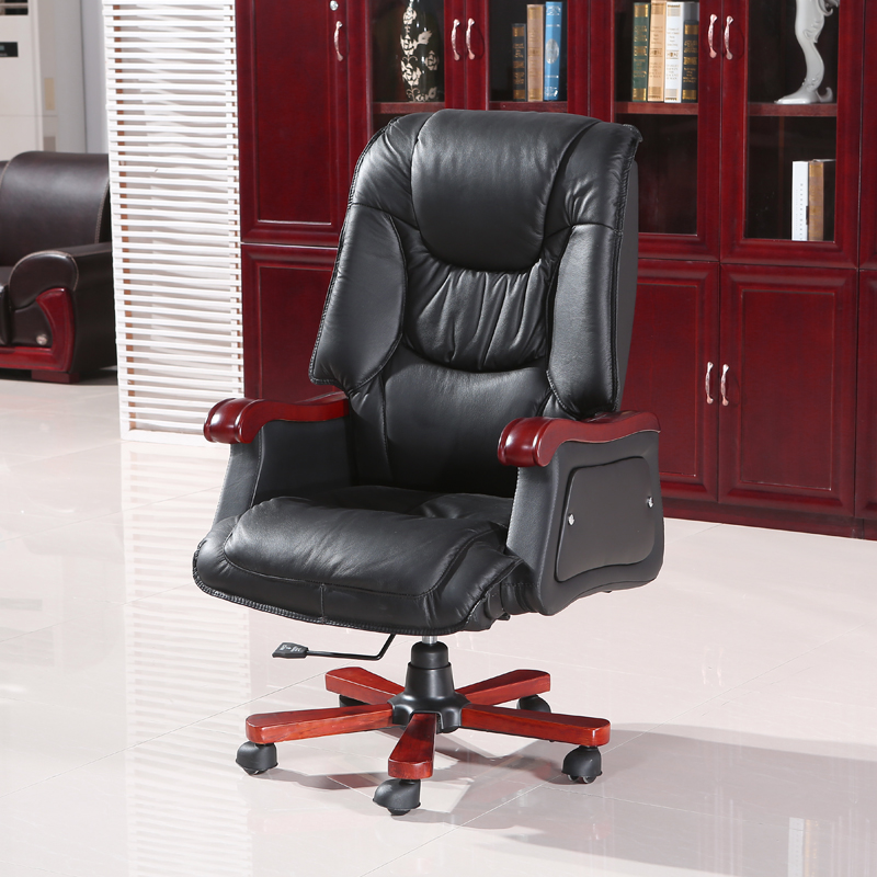 热卖办公家具真牛皮椅老板椅电脑椅躺椅办公椅简易现代扶手转椅子