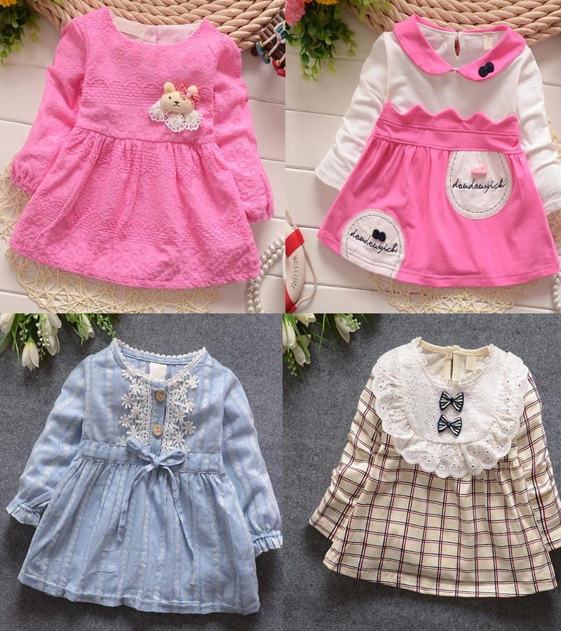 2016春秋新0-1-2-3岁婴幼女宝宝韩版T恤打底衫  女童中长款上衣