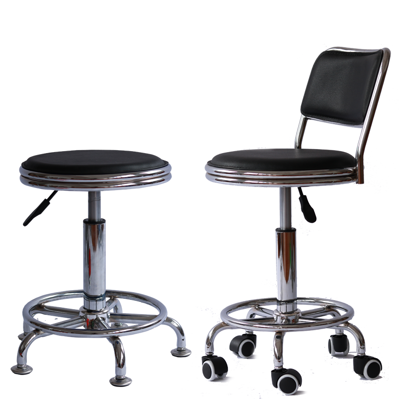 升降圆凳吧台凳吧凳硬皮吧椅吧台椅转椅高凳子滑轮靠背椅子美容凳
