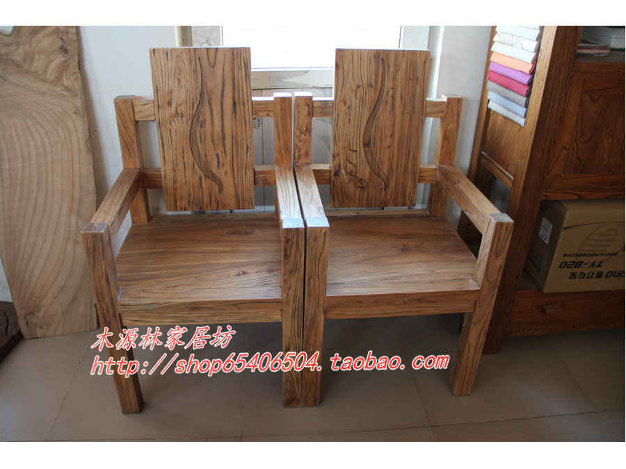 老榆木靠背椅 家居椅子 纯实木椅子 书桌椅 北京厂家直销定制