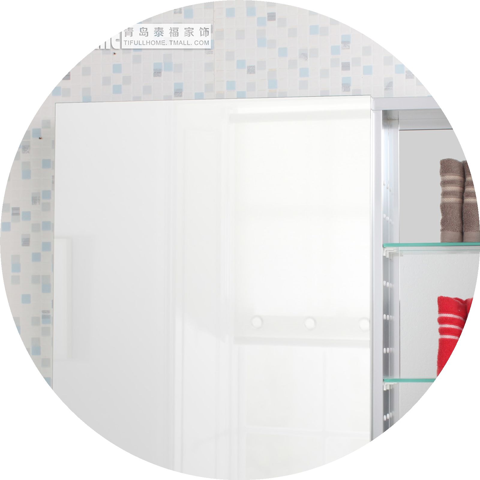 泰福分期0首付铝合金镜柜浴室柜卫浴镜柜置物储物柜双门壁挂镜柜