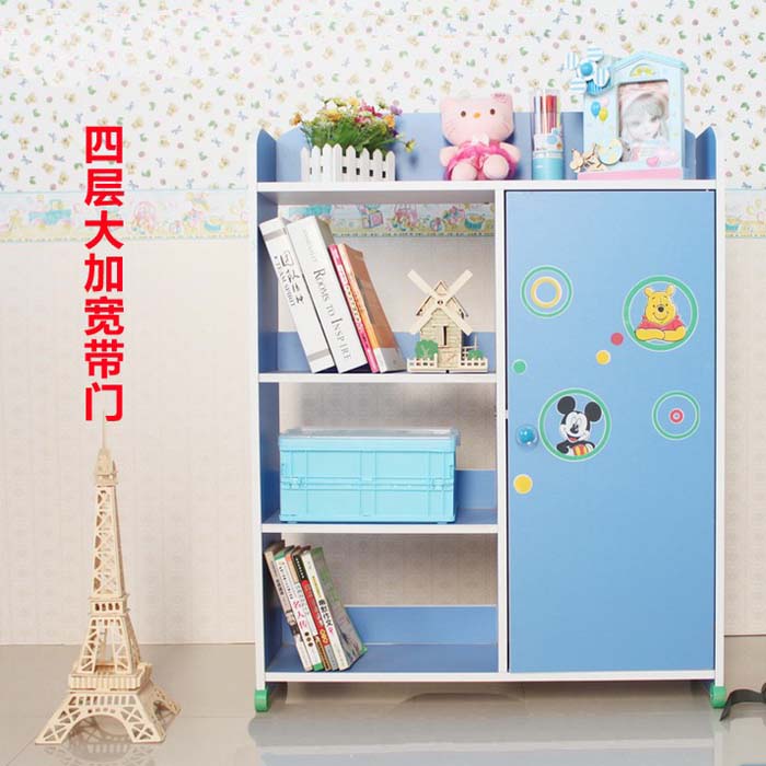特价书架书柜幼儿园书架 儿童组合书架 宜家置物架简易书柜带门
