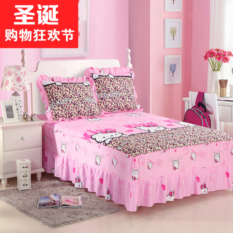 包邮加厚夹棉床盖纯棉床裙式全棉1.8双人床罩2米单件防滑床单床套