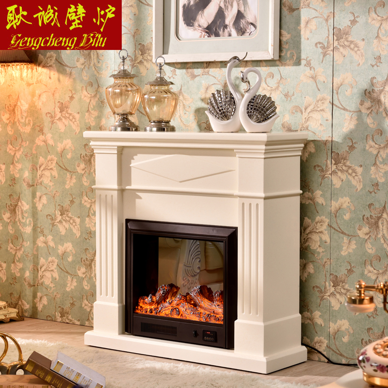 1米/1.3米欧式电子壁炉电视柜假火焰装饰炉芯复古仿真火美式实木