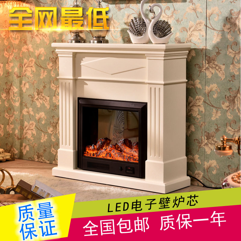 1.1/1.3米欧式电子壁炉电视柜假火焰装饰炉芯复古仿真火美式实木