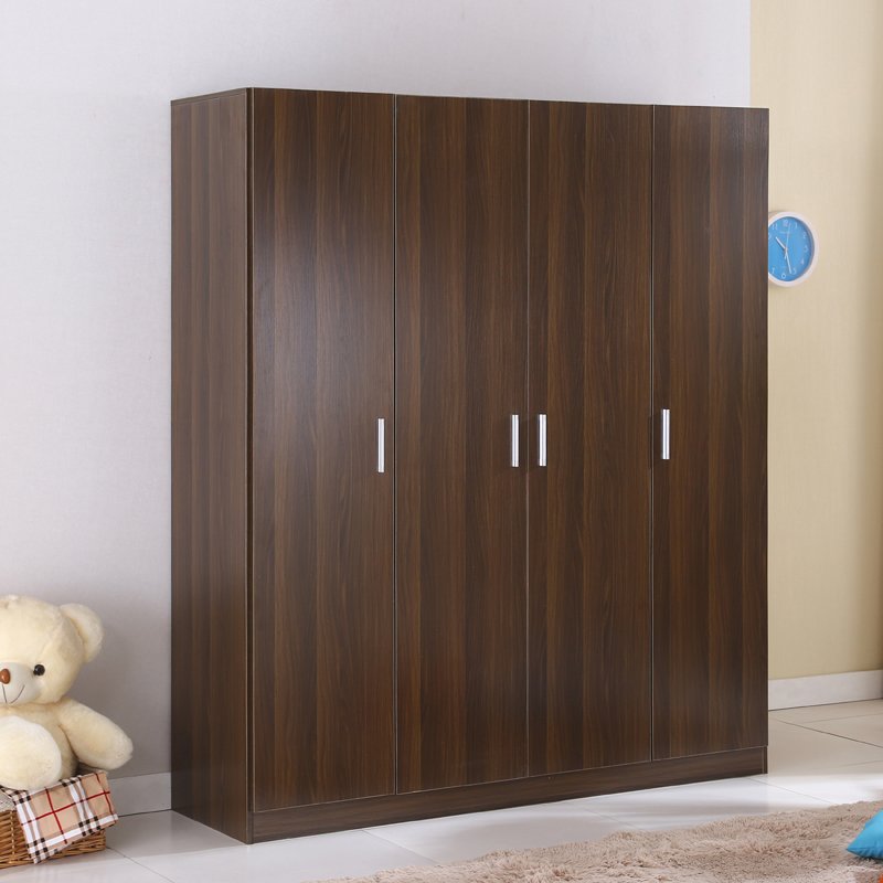 包邮板式简易宜家衣柜大衣柜木质组合组装衣柜三门四门衣柜家具
