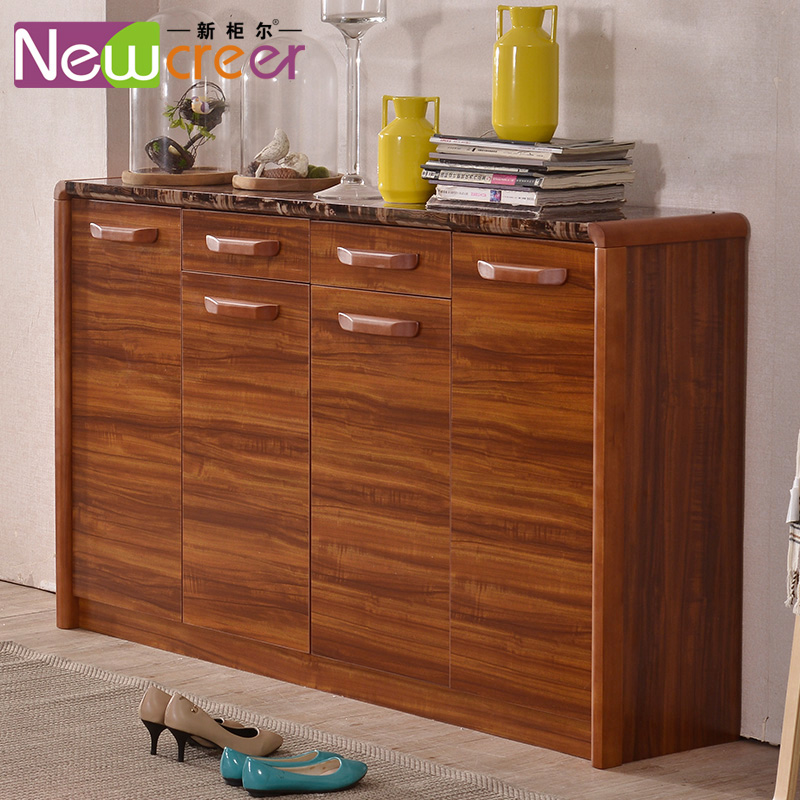 新柜尔 玄关实木鞋柜 大容量现代简约中式烤漆储物超薄门厅柜特价