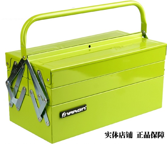 出口铁制单双杆五翻斗家居金属手提工具箱加厚家用多功能车载