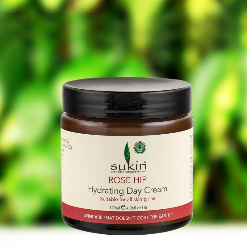 现货 澳洲苏芊sukin纯天然玫瑰果油保湿日霜 美白补水面霜120ml