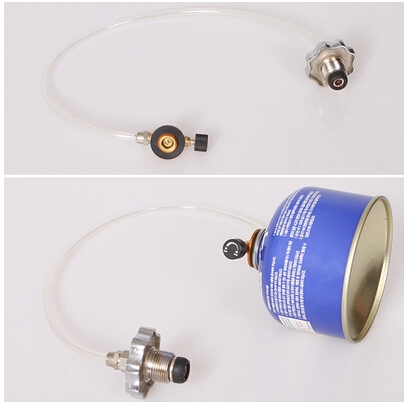 安全全扁气罐充气阀门户外炉头配件露营野营野餐野炊用品充气管