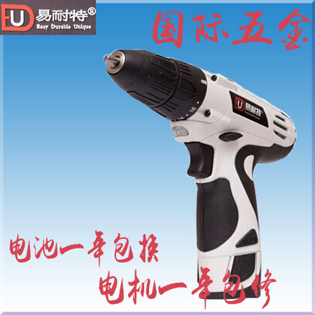 易耐特 工业级多功能正反调速12V锂电池充电式手电钻家用神器