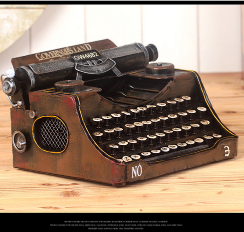 老式复古铁艺手工打字机模型jrs视频直播_JRS体育直播_jrs直播是什么意思工艺品摆件摄影拍照道具软装饰品