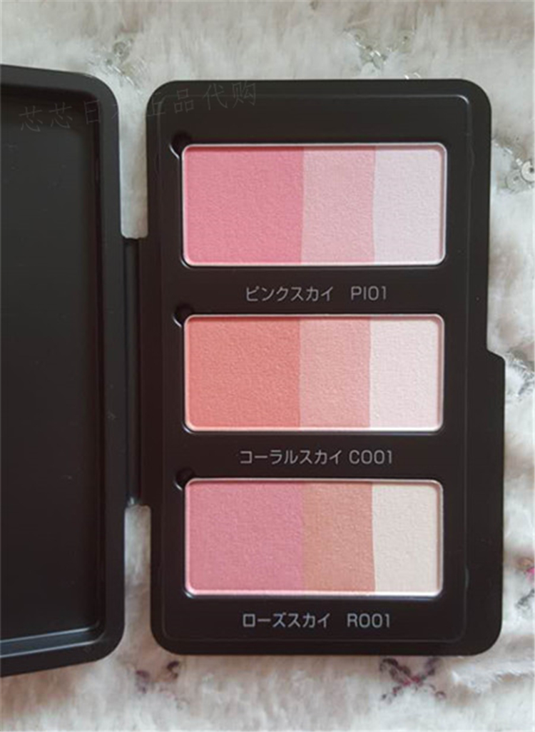 现货日本正品POLA宝丽缪斯3色腮红一体型腮红彩盘 正装容量