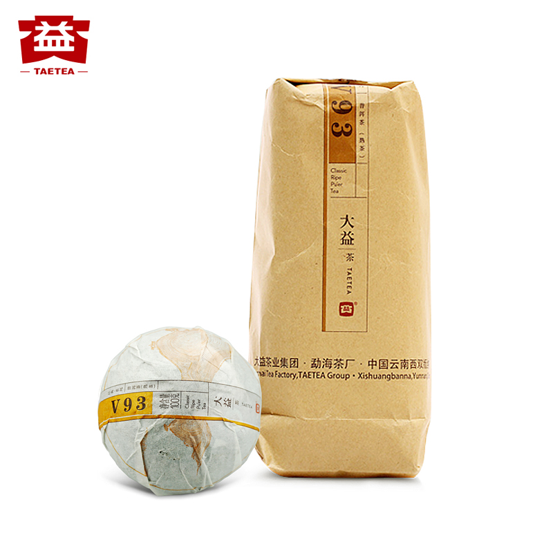 大益茶叶  普洱熟茶  普洱沱茶·V93熟沱100g*5(1502)提装