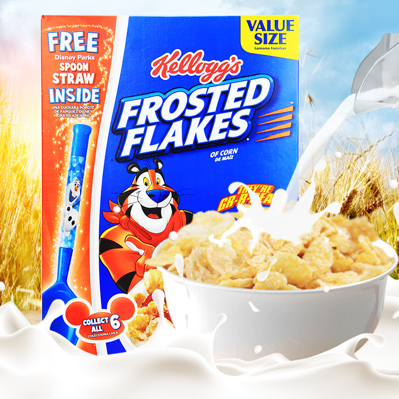 天天特价美国进口kellogg's家乐氏玉米片谷物早餐麦片即食760g