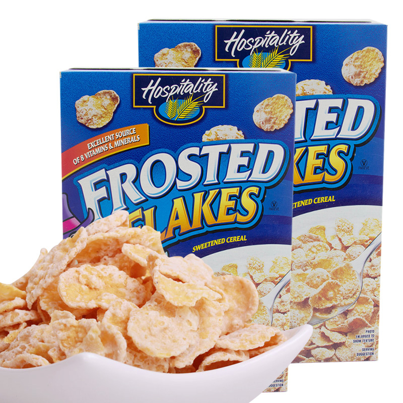 美国原装进口好客佳糖霜玉米片198g*2包 谷物冲饮早餐麦片即食