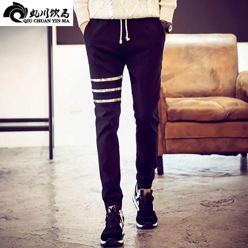 2016春夏新款男士休闲裤 韩版修身束脚裤青年小脚运动裤男哈伦裤