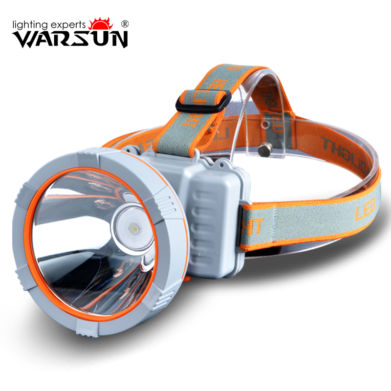 沃尔森LED头灯 钓鱼灯夜钓头灯充电蓝白黄光强光 狩猎头戴矿灯