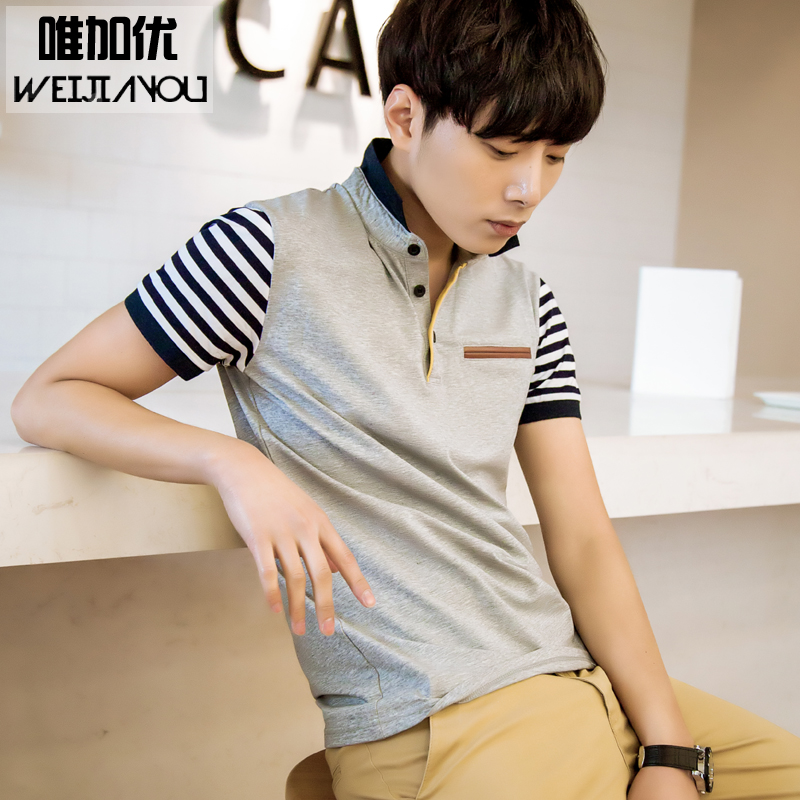 2016夏季青年 男士短袖T恤 翻领体恤韩版纯棉POLO衫男装大码潮