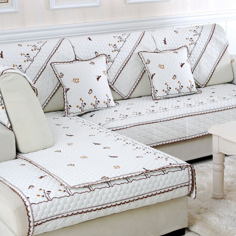 夏季全棉沙发垫 布艺简约纯棉沙发套客厅红木组合沙发巾全盖坐垫