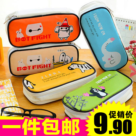 包邮韩国可爱pu皮jrs视频直播_JRS体育直播_jrs直播是什么意思大容量笔袋 简约男女学生铅笔盒 卡通文具盒