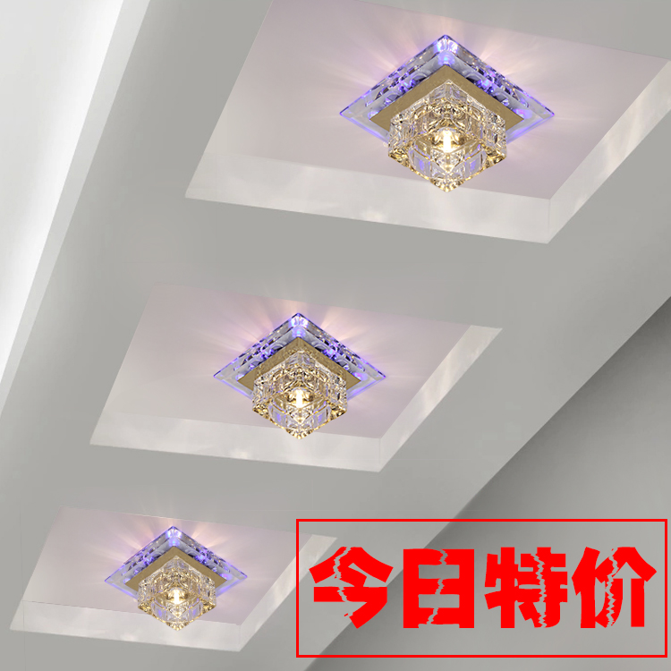 正方形led水晶射灯jrs视频直播_JRS体育直播_jrs直播是什么意思过道灯玄关走廊灯天花灯门厅灯3W双头筒灯