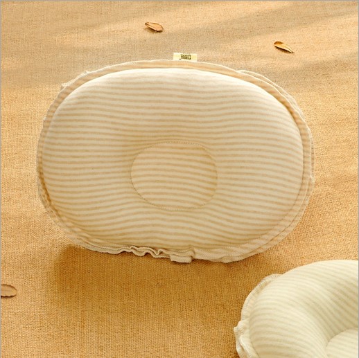 安琪娃 新生儿彩棉定型枕 初生婴儿防偏头枕头 母婴用品