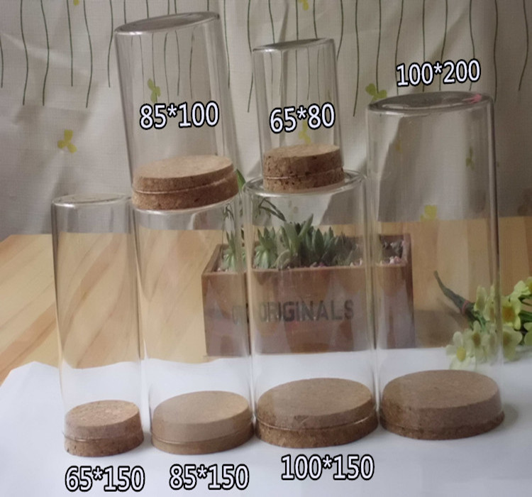 木塞透明玻璃瓶粘土DIY作品展示瓶试管广口瓶许愿瓶礼品装饰瓶