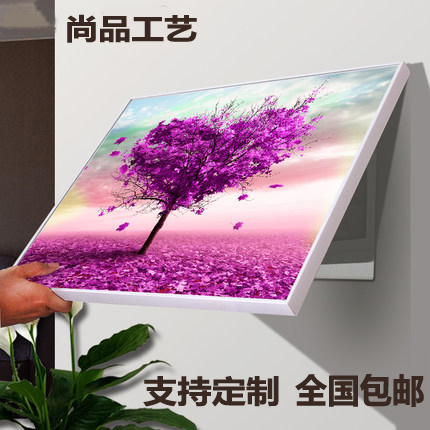 电表箱装饰画遮挡配电箱简约现代客厅无框画非推拉挂画餐厅壁画