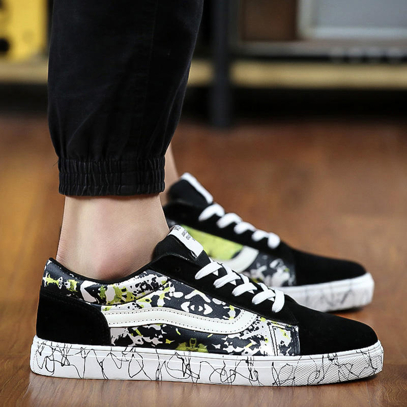 春季低帮男士帆布鞋韩版平板鞋青少年休闲鞋子男学生布鞋男鞋潮鞋