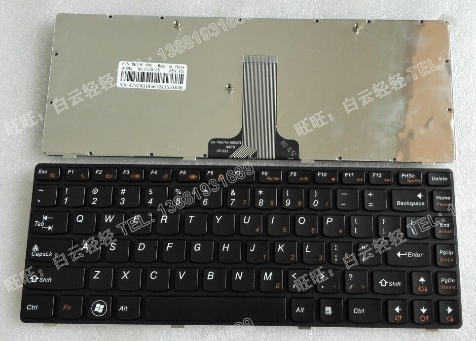 全新联想lenovo G470 G470A V470A G475AX 笔记本键盘 US 小回车