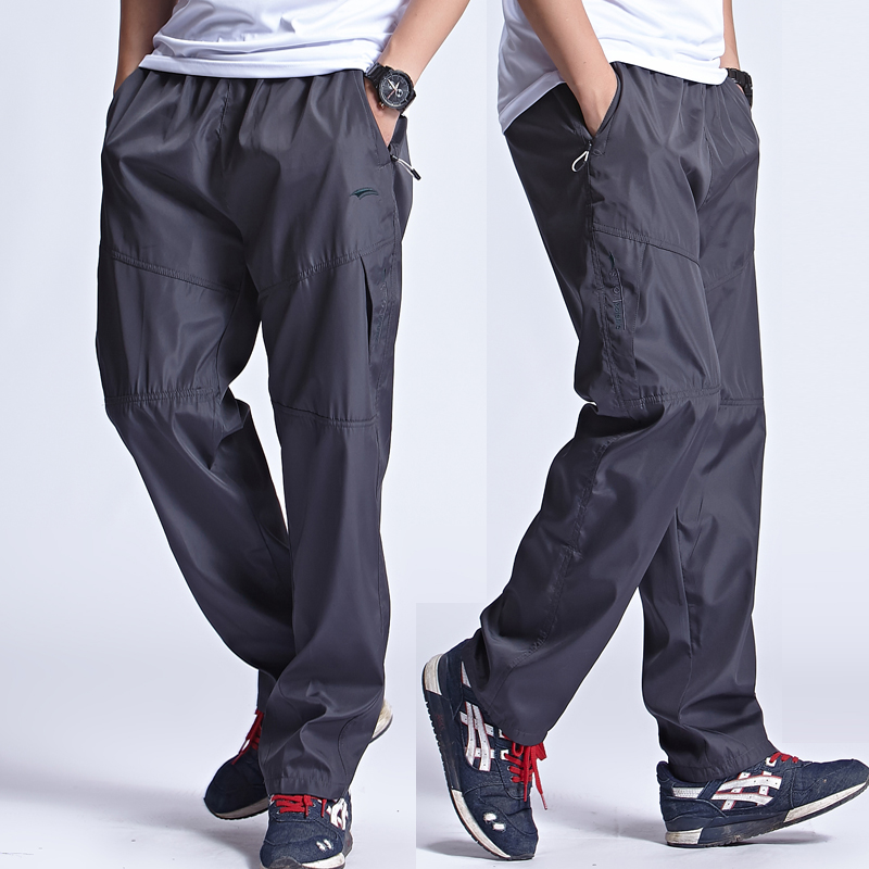 春夏季轻薄款青少年学生运动裤 男士休闲裤 加大码工作裤卫裤透气