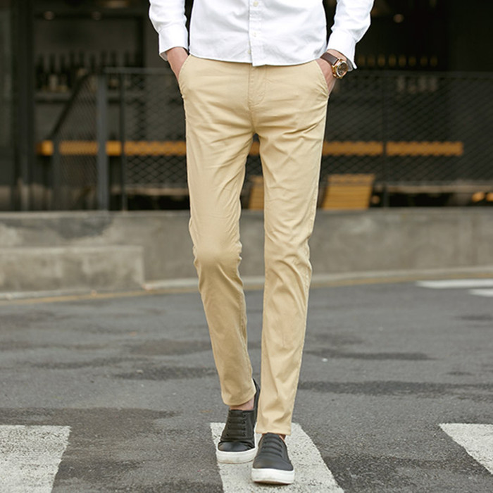 2016潮男休闲裤韩版小直筒弹力修身青少年学生显瘦长裤春夏季薄款