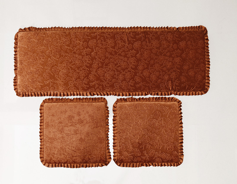 实木沙发坐垫加厚毛绒板凳餐椅三人木头长座垫春秋椅子红木沙发垫