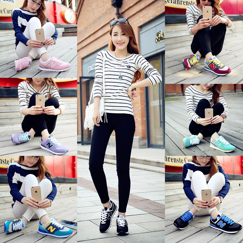 春夏韩国休闲女鞋n字鞋运动鞋女韩版学生跑步鞋情侣鞋阿甘鞋潮鞋