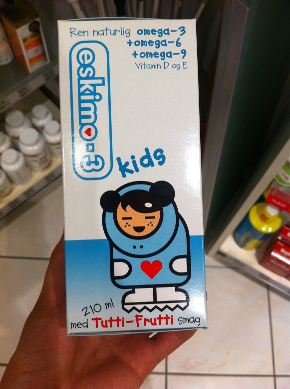 丹麦原装代购 Eskimo-3 爱斯基摩儿童深海鱼油 1岁以上宝宝 210ml