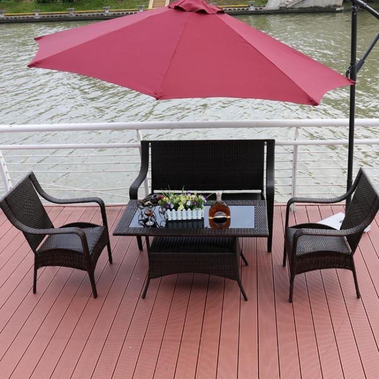 藤椅酒店桌椅双人三人藤椅阳台桌椅户外桌椅室内长桌庭院休闲藤椅